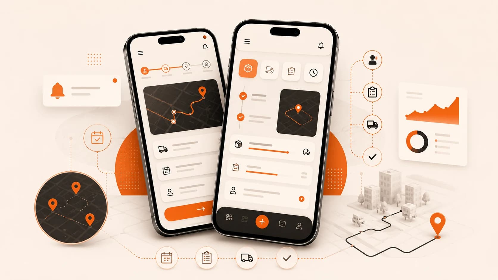 Premium mobile app screens for field operations and booking workflows