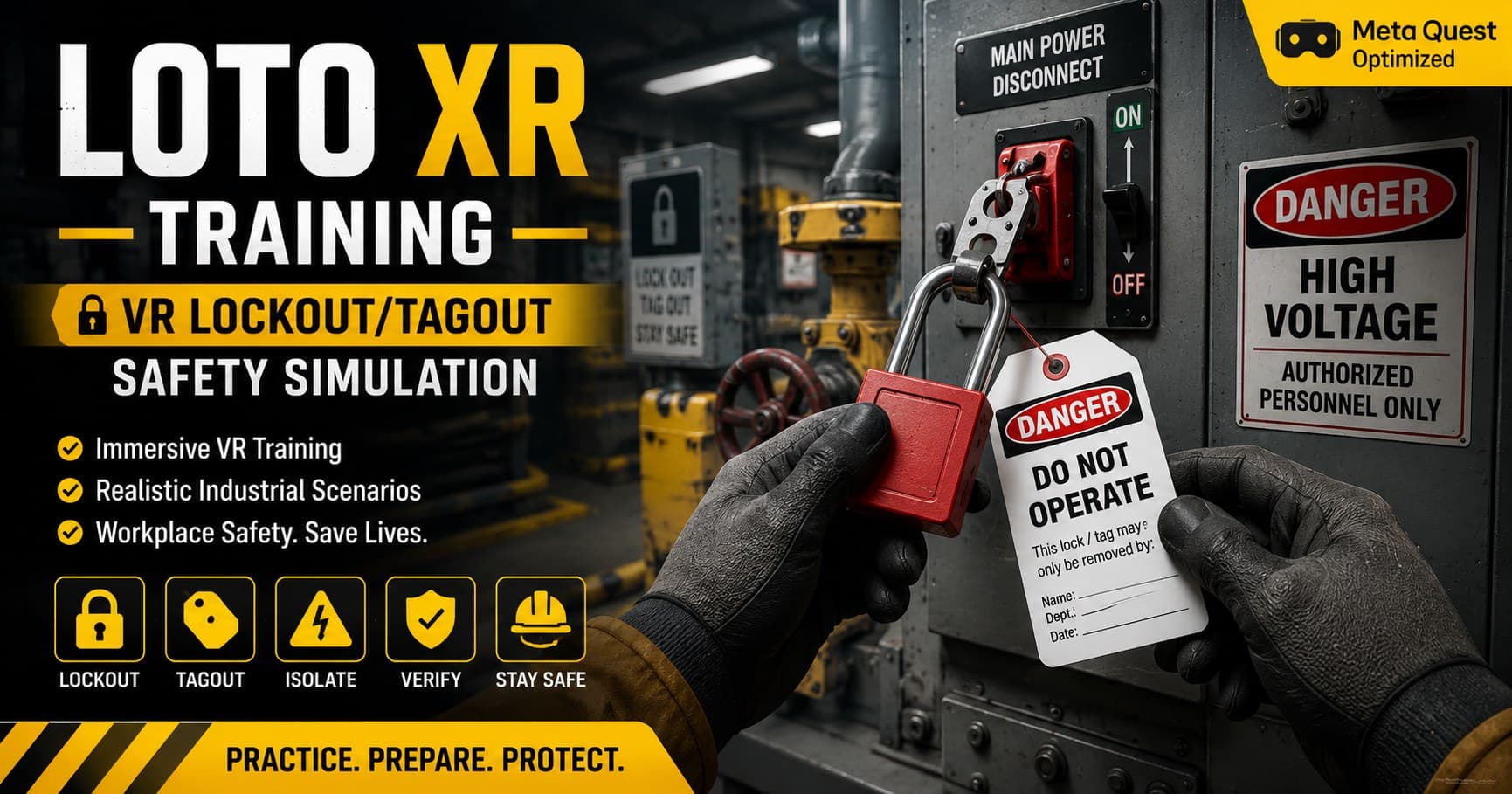 LOTO XR Training — VR Lockout/Tagout Safety Simulation